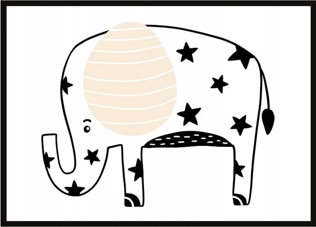 Poster Fotografico 33x43 Elefante PD290 Cornice Inclusa - Arredo Casa