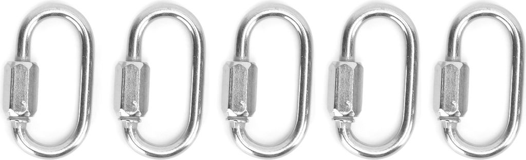 5pcs Quick Link Edelstahl Heavy Dshape Locking Carabiner mit Schraube zum Bergsteigen (3,5 mm)