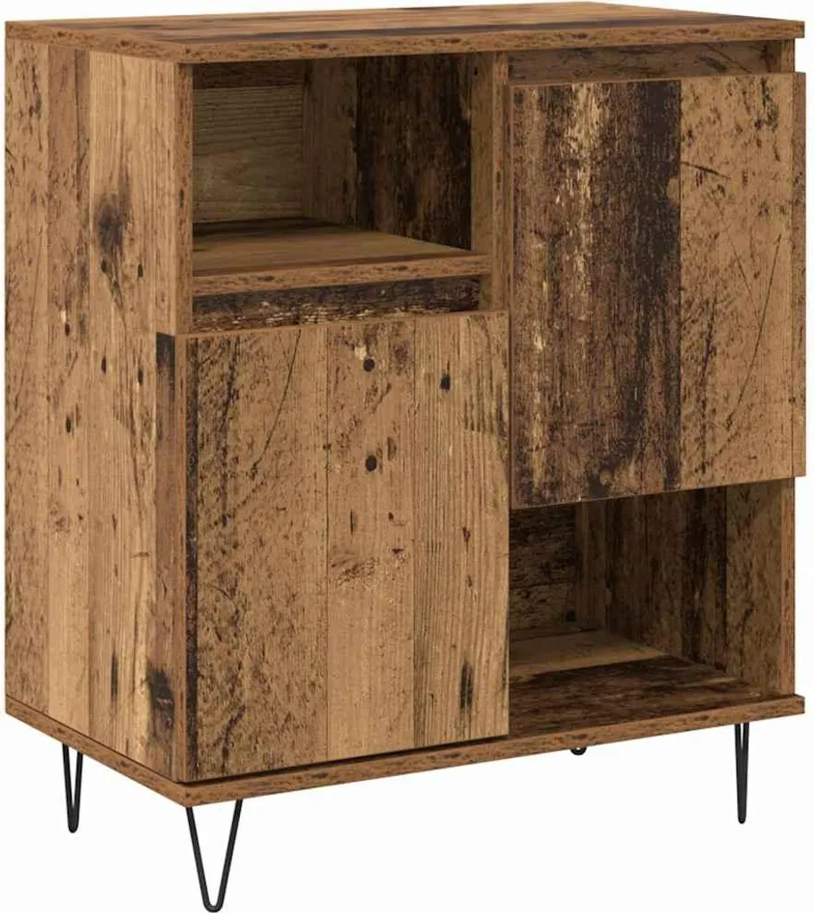 Credenza in Legno Antico 60x35x70 cm - Mobiletto Vintage Salotto