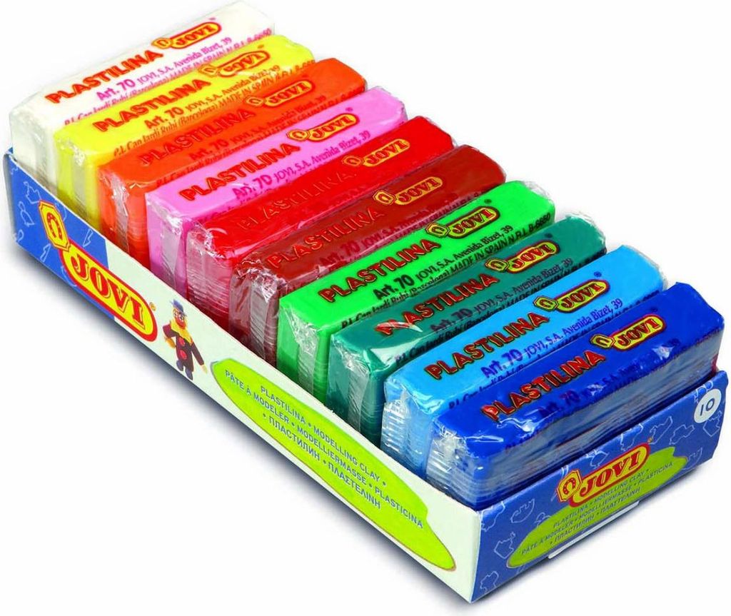 JOVI 70/10S JOVI Knete PLASTILINA farbsortiert, 10 Farben Obrázok produktu 