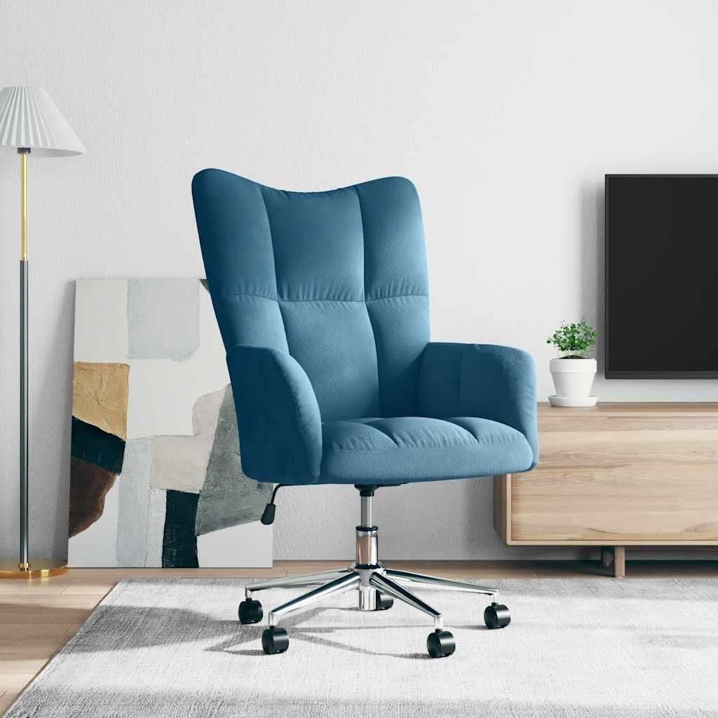 vidaXL Fauteuil relax bleu velours Image du produit 