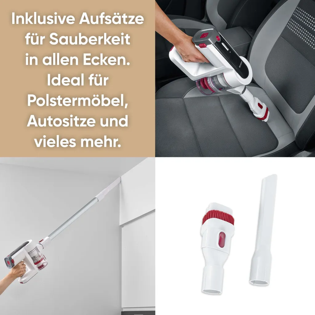 Aspirateur à main SEVERIN HV 7166 blanc : fini la poussière difficile - 34