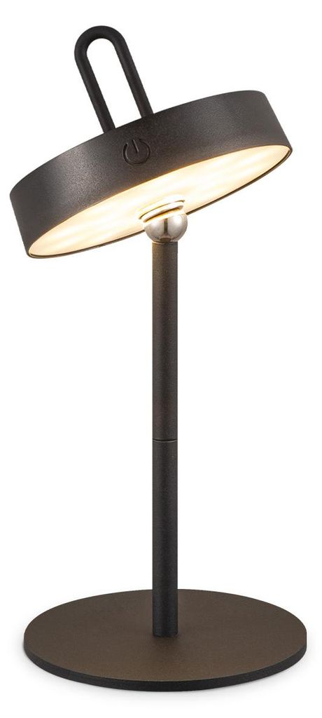 Home Sweet Home, Kabellose wiederaufladbare Tischlampe, Schwarz, ø12.8 x 29cm