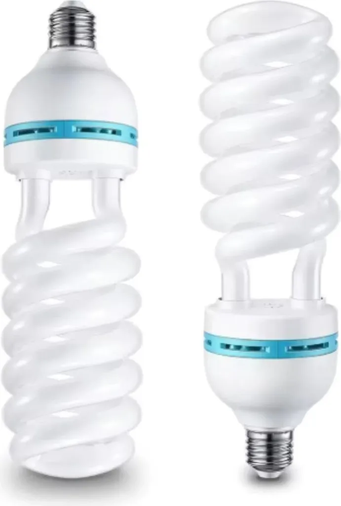 Happyment Lot de 2 Lampes Studio 135W E27 Spirale pour Softbox Photo