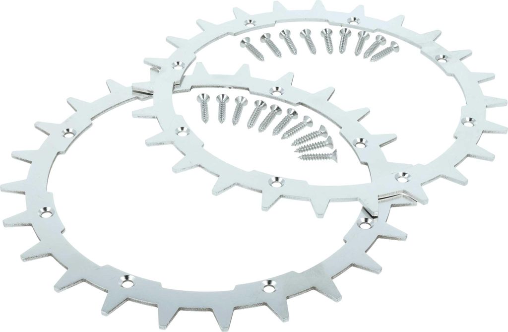 vhbw 2x Spikes kompatibel mit Husqvarna 105 (2011 – 2015 Modell), 305 (2011 – 2015 Modell) Mähroboter - Edelstahl, 24 Zähne, inkl. Schrauben
