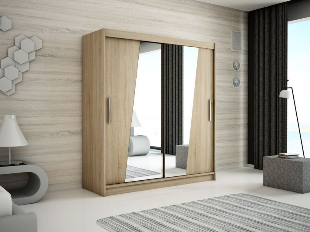 MINIO Kleiderschränk 150 cm RHOMB Sonoma Eiche