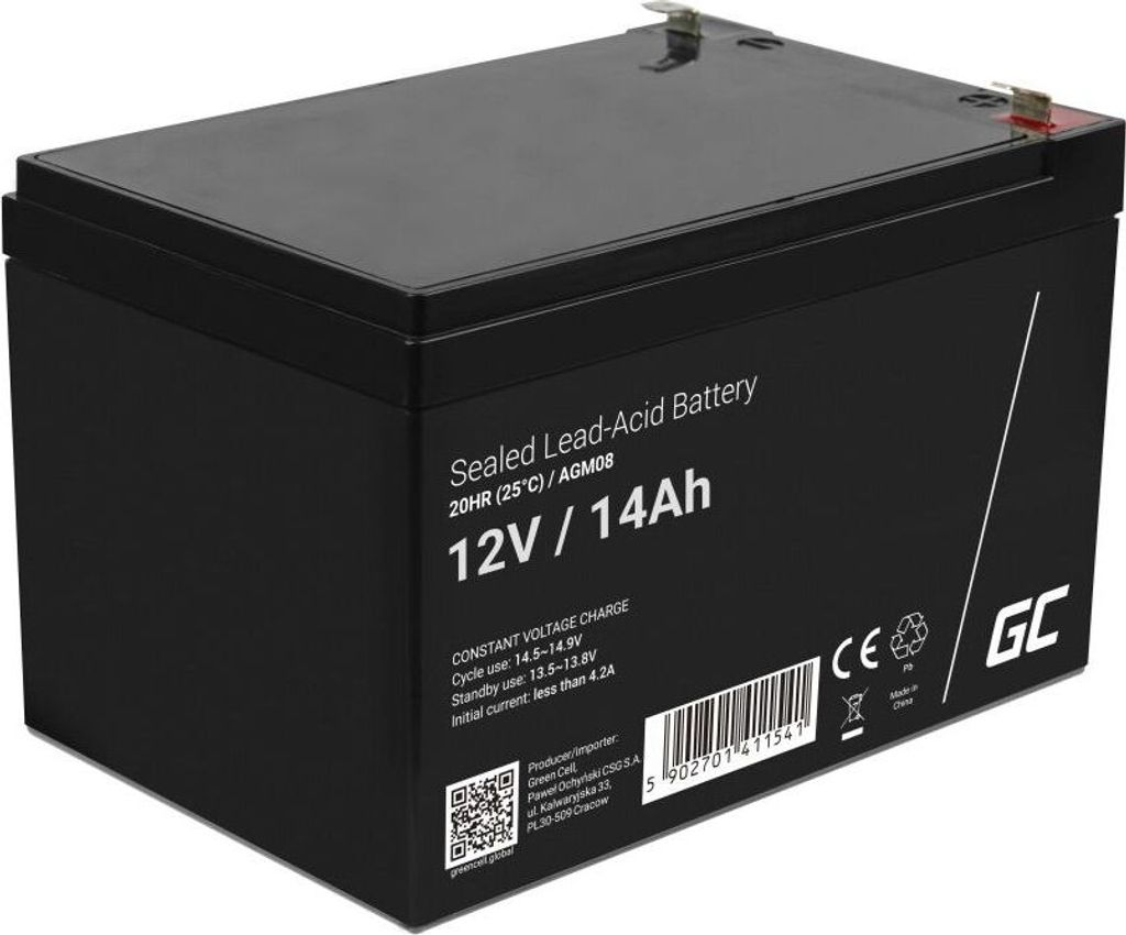Green Cell AGM08 industrial rechargeable battery Sealed Obrázek produktu 