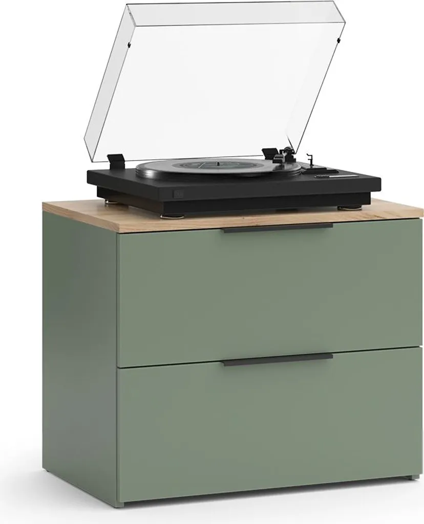 Table de chevet haute ou commode d'appoint Vicco Wido Vert 2 tiroirs - 6