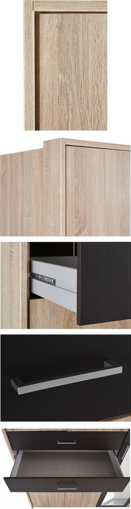 Wimex Taiga Kleiderschrank 225cm eiche sägerau graphit Produktbild 3