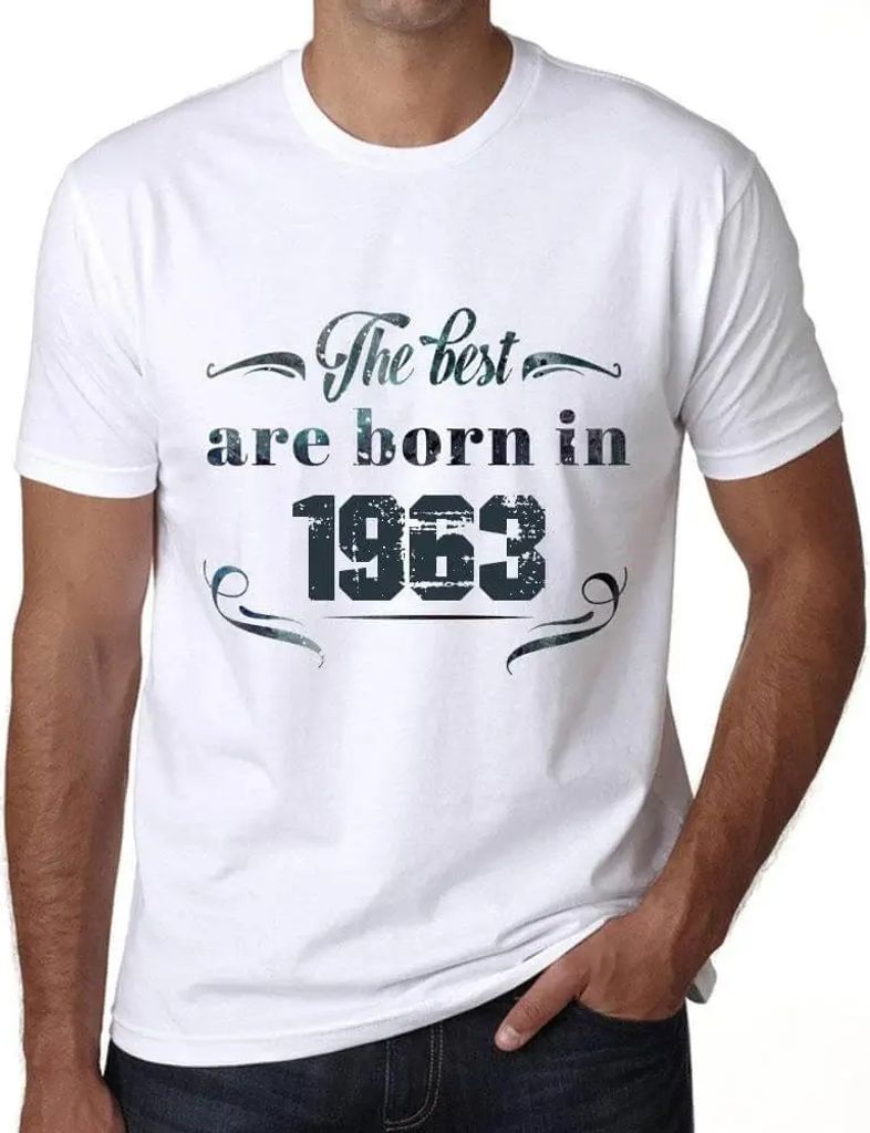 Herren Grafik T-Shirt Die Besten sind 1963 geboren – The Best Are Born in 1963 – Geschenk 61. Geburtstag Jahrestag 61 Jahre Jubiläum 61 Jähri...