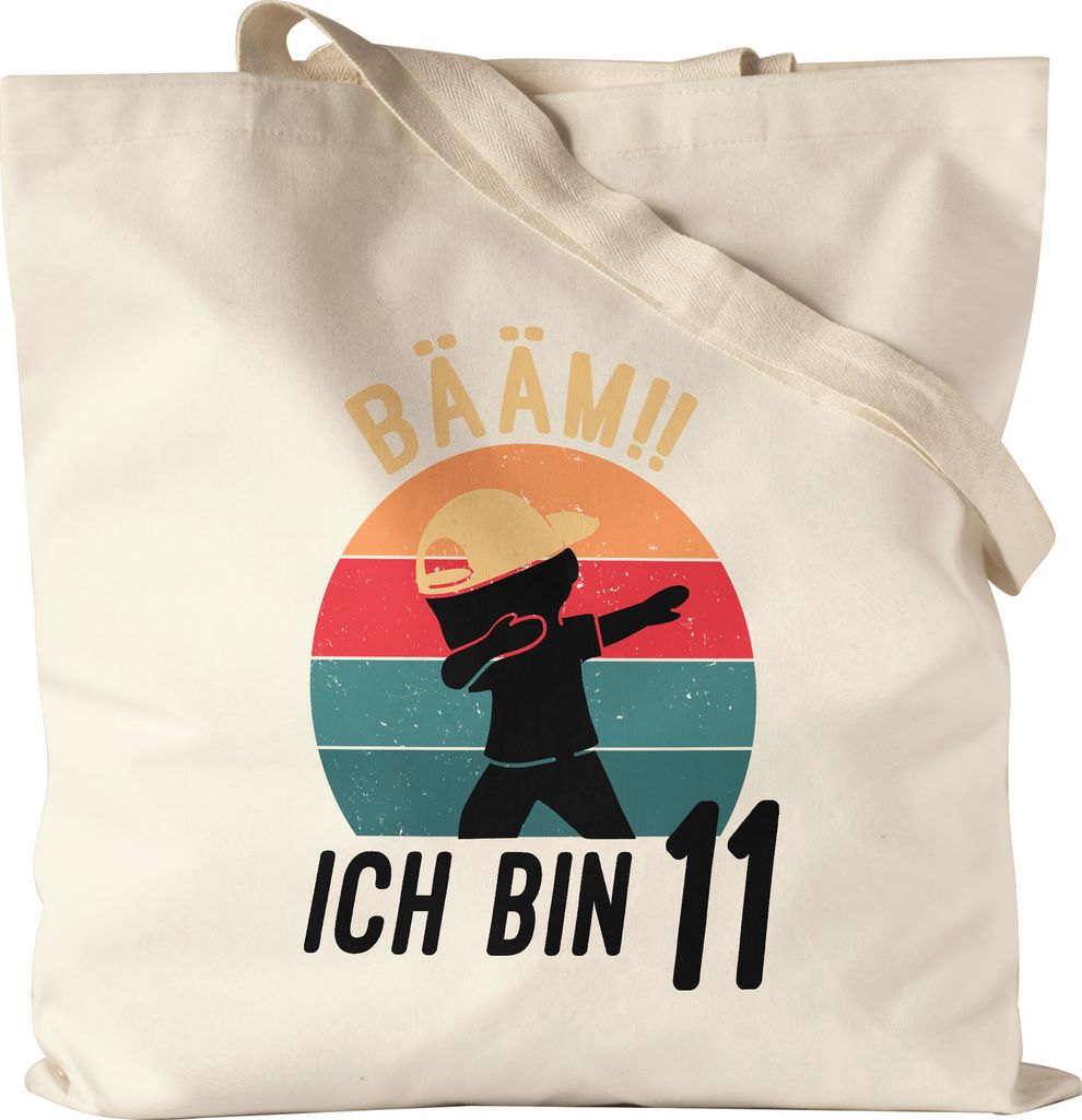 Dabbing Geburtstagsbeutel 11 Jahre Jungs 11. Geburtstag Lustig Jungen Elf Jutebeutel Stoffbeutel Canvas