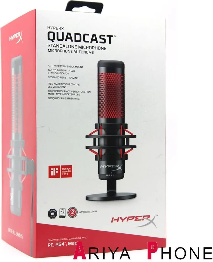Microphone de Table HyperX QuadCast pour Streaming et Podcast sur PC Mac - 2