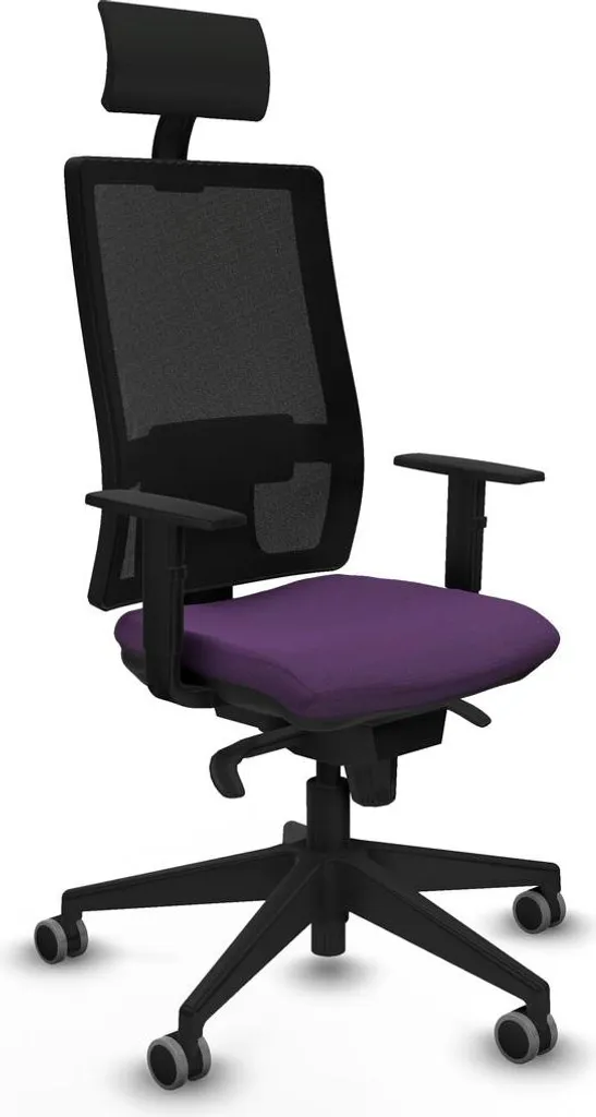Siège de bureau ergonomique lilas Piqueras y Crespo avec appui-tête