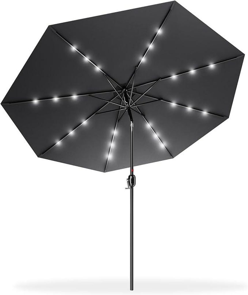 Parasol rond de jardin QEENTOE, diamètre 300 cm, à Image du produit 