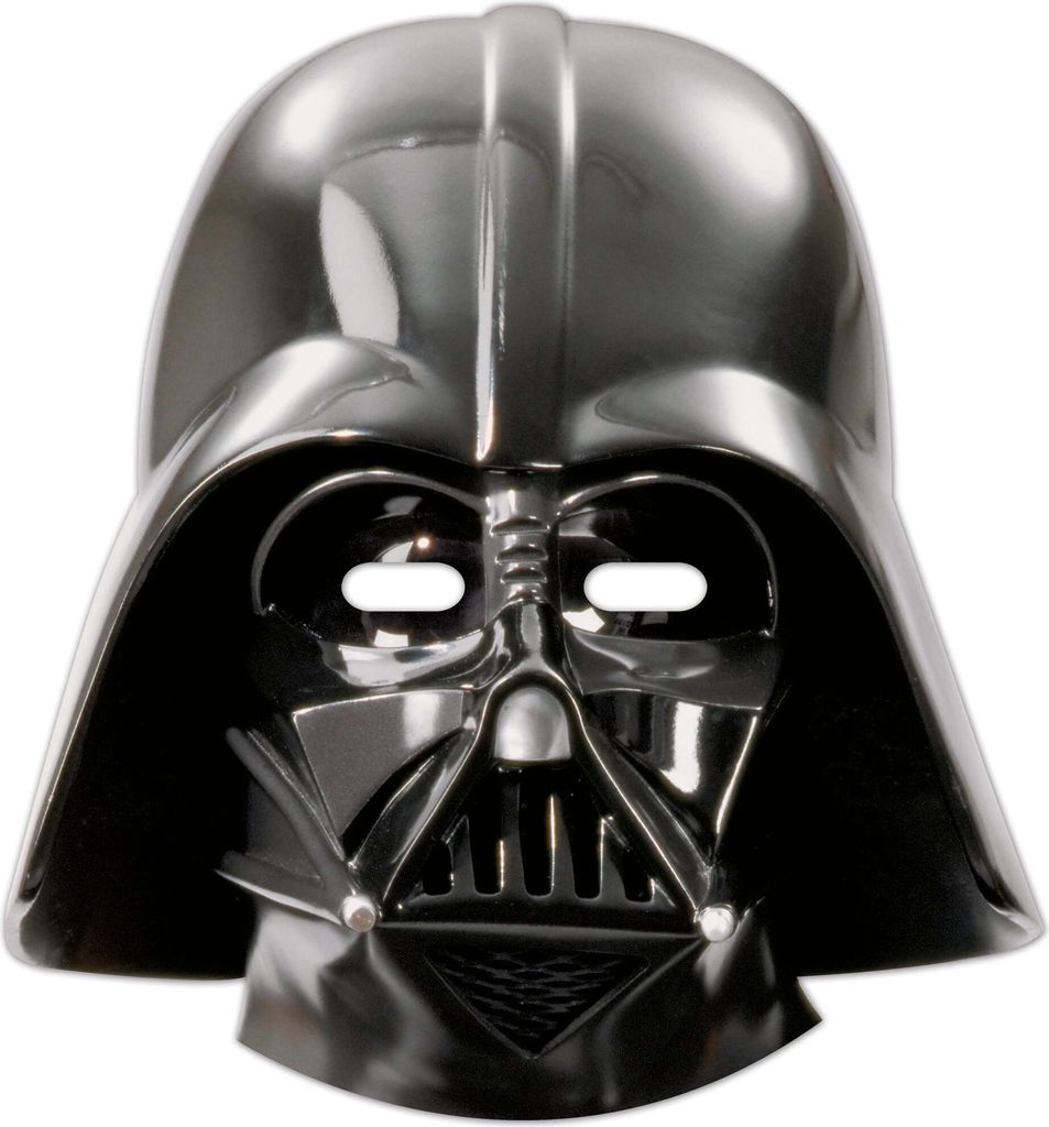 A Darth Vader mask on a white background.