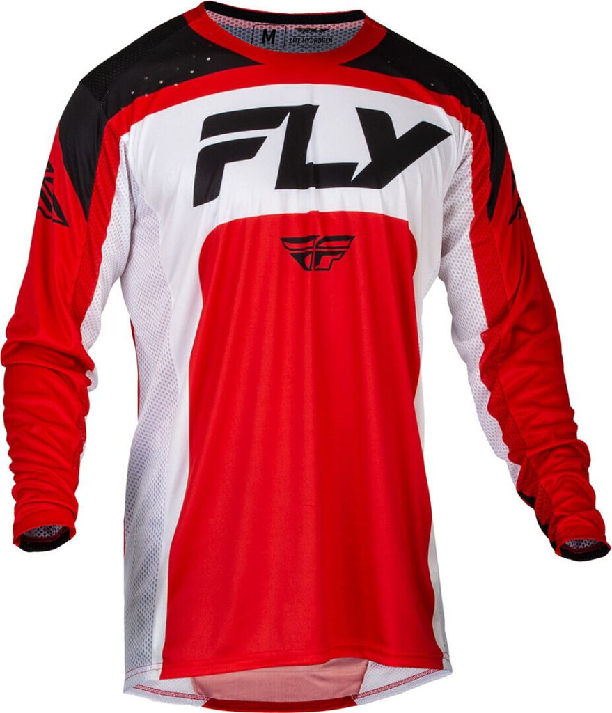 Fly Racing Lite 2024 Motocross Jersey, schwarz/weiß/rot, M