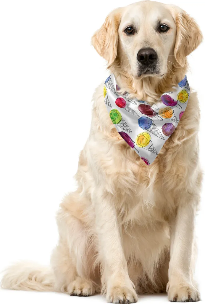 Accessorio Cane ABAKUHAUS 40x40 cm - Bandana Fashion Acquerello