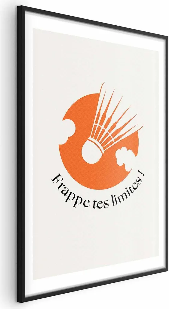 Poster Etnico Arancione 40x60 Cornice Nera Carta Lokta Naturale