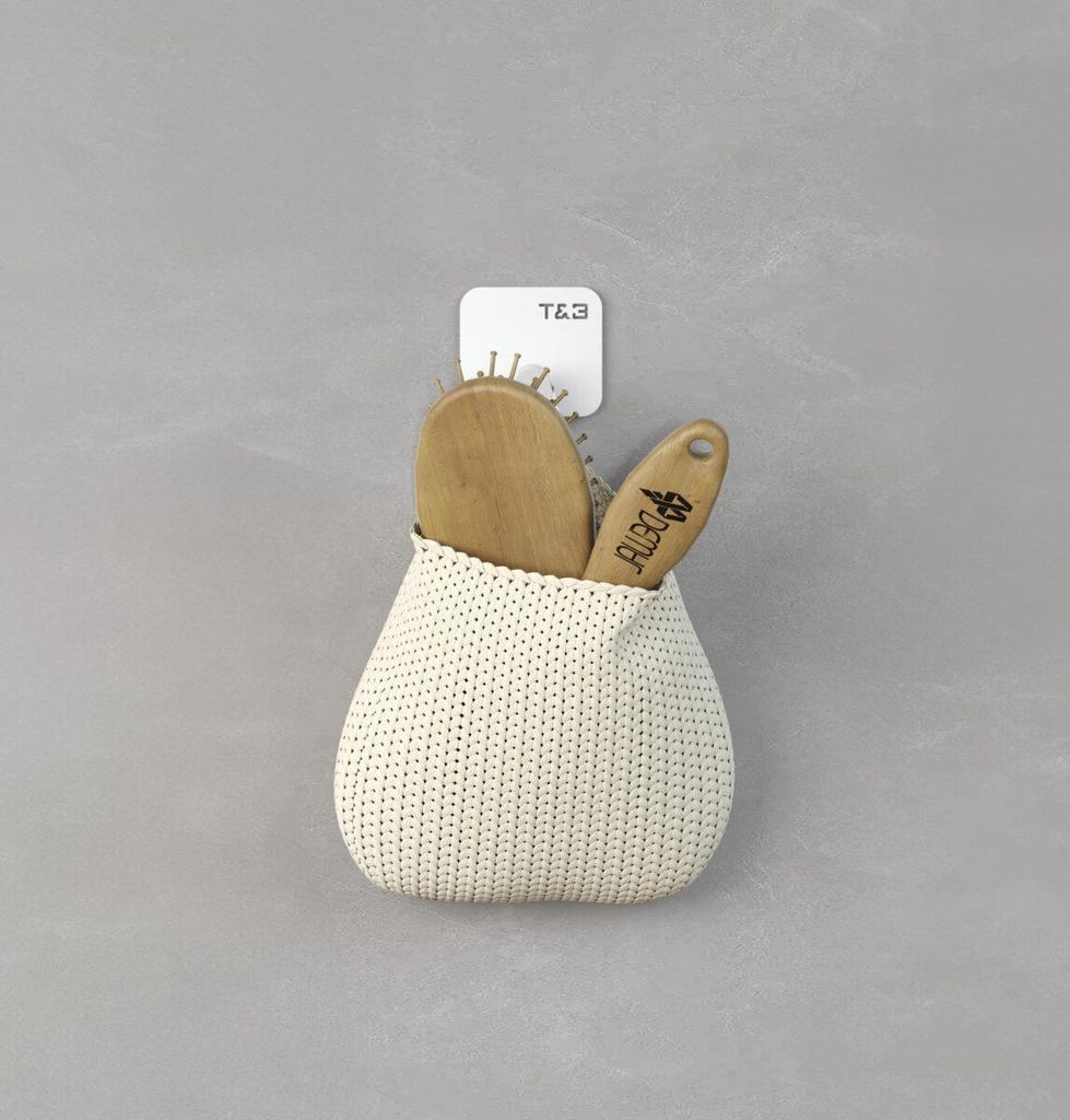 Nortiq T&B Einzelhaken 5 x 5 x 2,2 cm Matt Weiß Aluminium Wandhaken mit 3M Klebeband