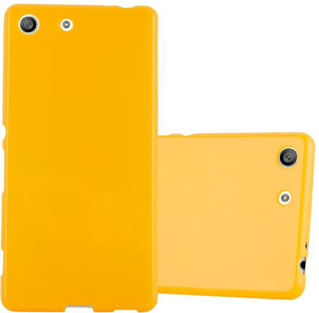 Cadorabo Schutzhülle für Sony Xperia M5 Hülle in Gelb TPU Etui Hülle Case Cover