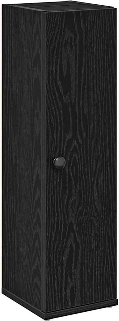 Badezimmerschrank mit Rollenhalter Schwarz 20,5x22x72 cm