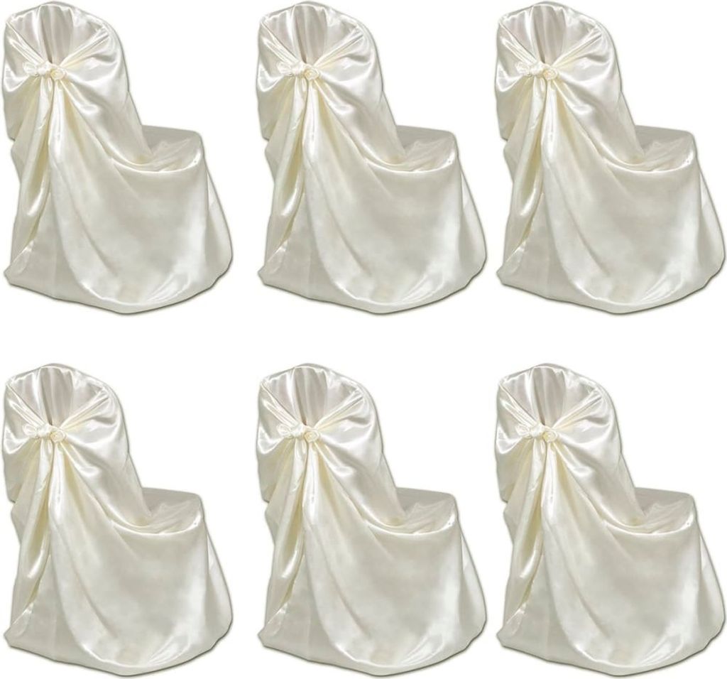 6 x Stuhlhusse für Hochzeit Bankett cremefarben