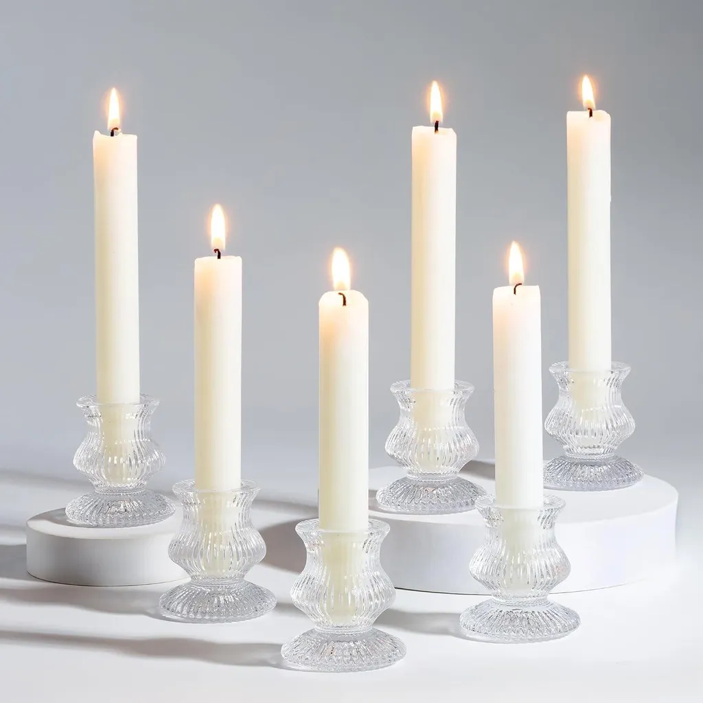 Glassea Portacandele con Anelli per Candele