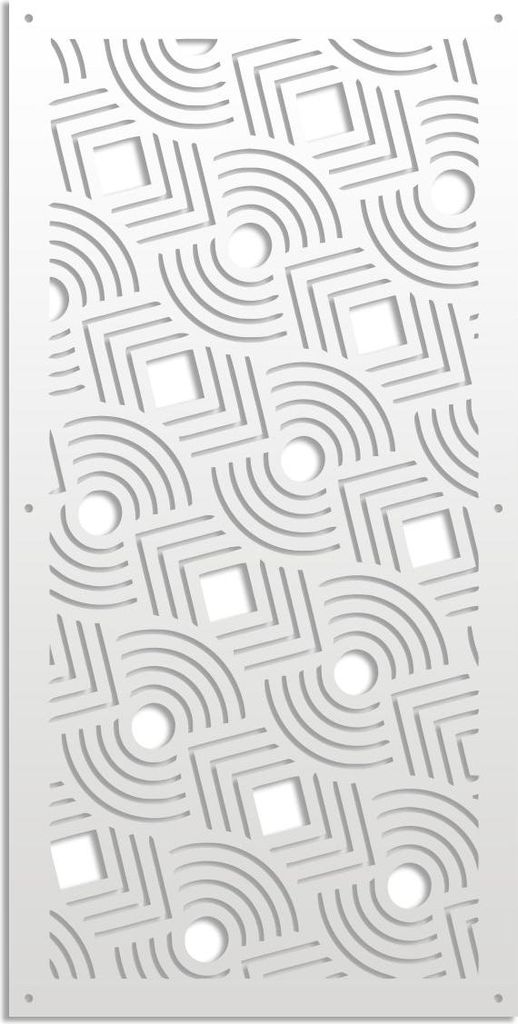 AIM – Perforiertes PVC–Panel – Sonnenschutz 98x198 cm weiß