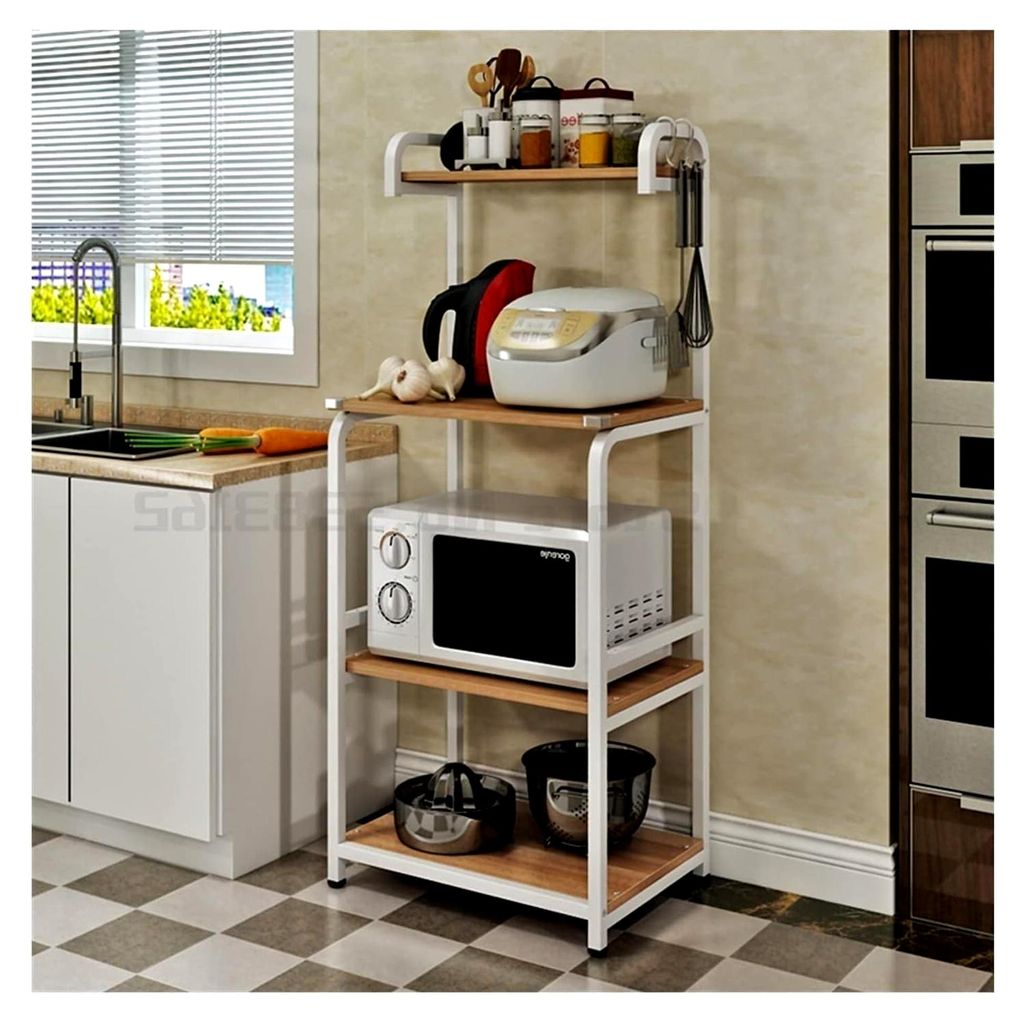 Mikrowellenregal 3-stufig, Küchenregal, Heimschrank, Bodenregal