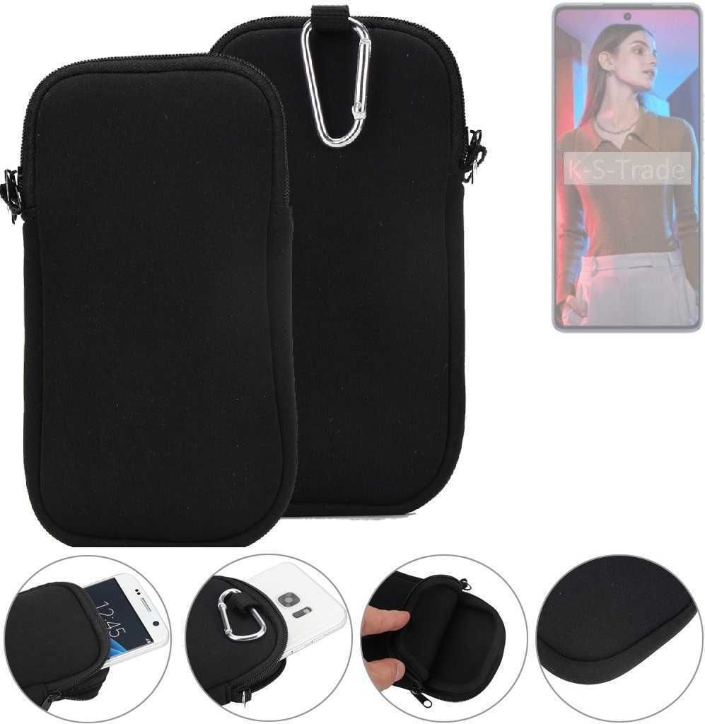 K-S-Trade Neopren-Hülle Handyhülle kompatibel mit Tecno Camon 20 Pro 5G Schutzhülle Neoprenhülle Sleeve Schutz-Hülle Gürtel Tasche Case Holster