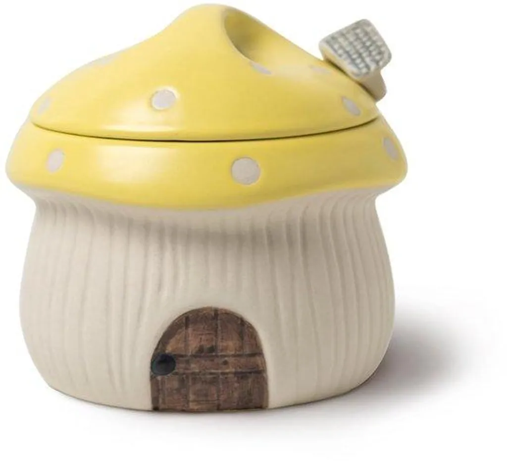 Sucrier et pot à condiments en céramique jaune avec petite cuillère