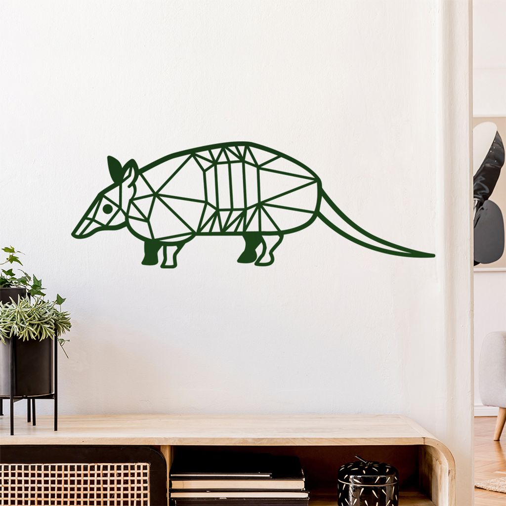 Gürteltiere Polygon Wandtattoo Wandaufkleber Wall Sticker - Dekoration, Küche, Wohnzimmer, Schlafzimmer, Badezimmer