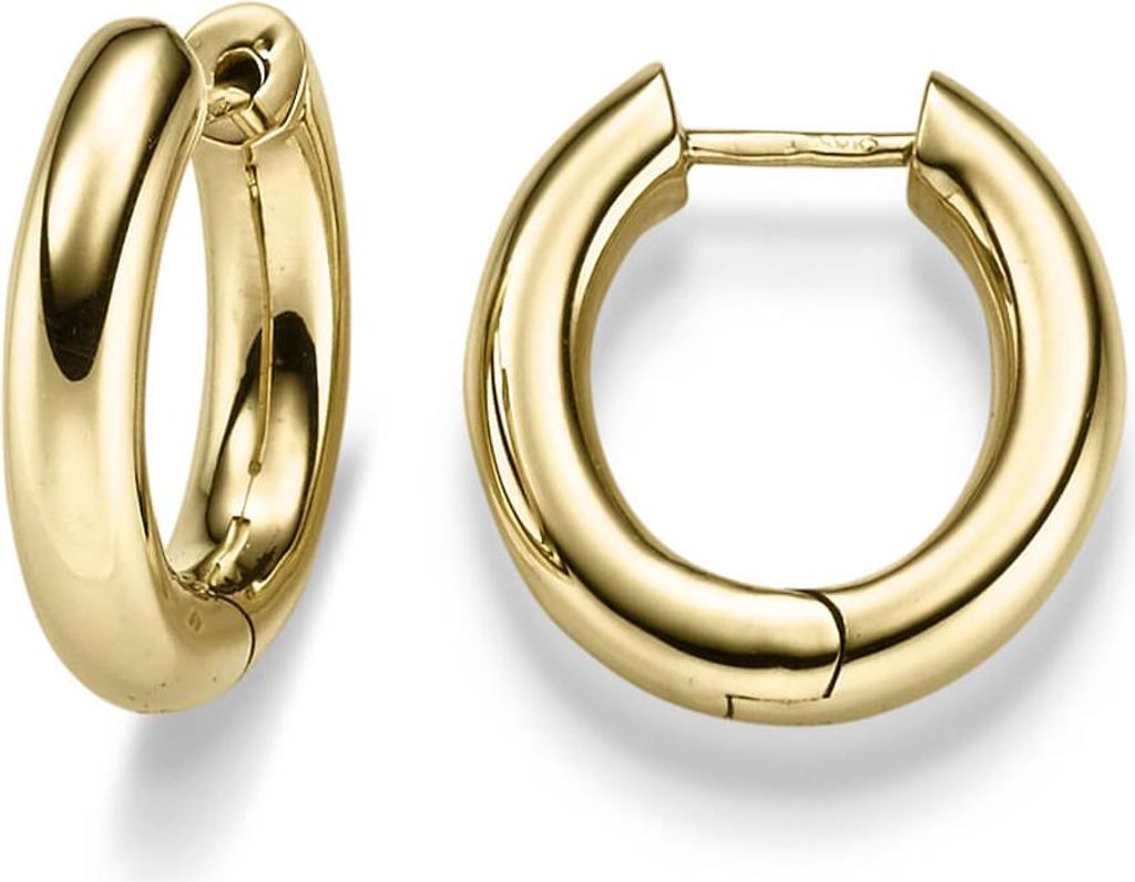 Paar Ohrringe Creolen 20x4mm aus 585 Gold Gelbgold glänzend rund