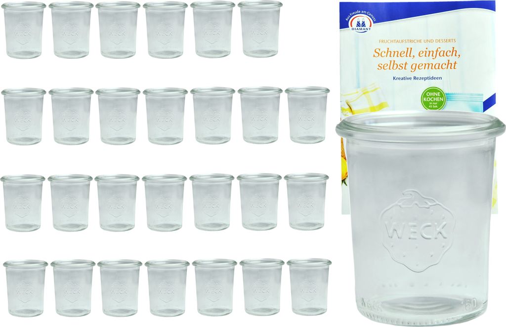 28er Set Weck Gläser 160 ml Dessertgläser incl. Produktbild 