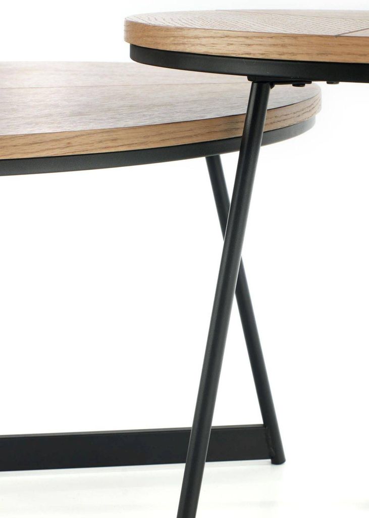 Stolik kawowy KARIDA S 45x45 dąb/czarny Zdjęcie produktu 13