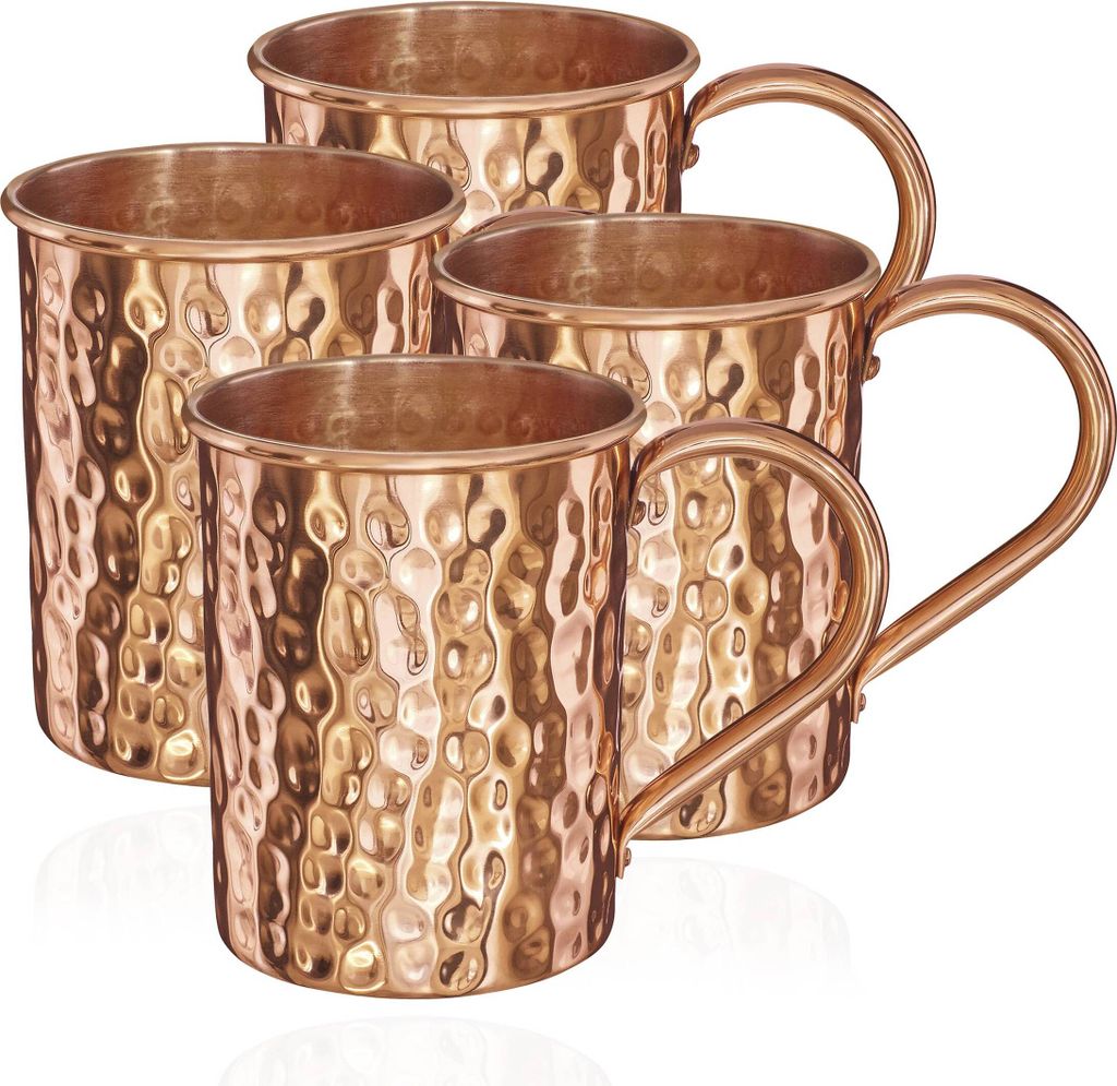4x 145g Kupferbecher reines Kupfer (100%) Kupfertasse Produktbild 