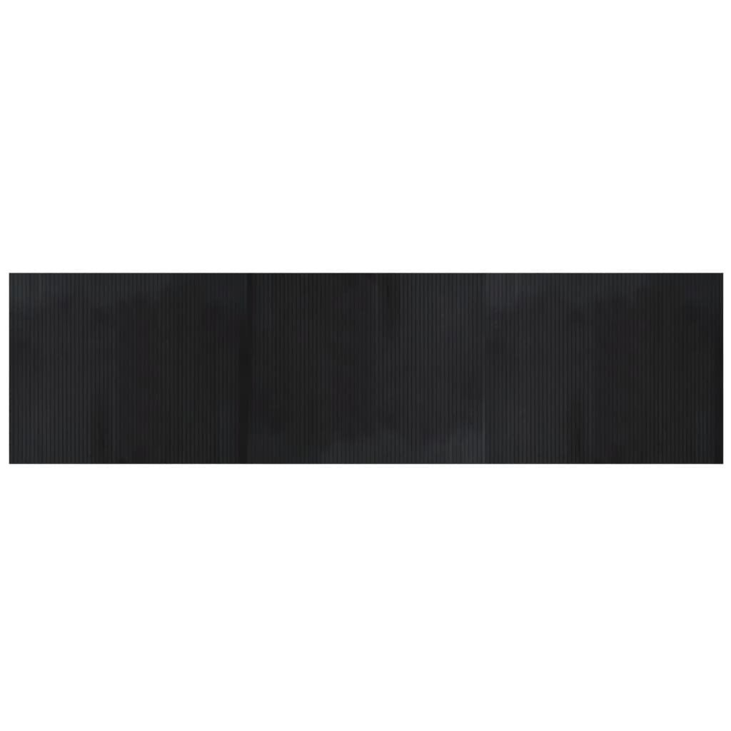 vidaXL Teppich Rechteckig Schwarz 80x300 cm Bambus Produktbild 