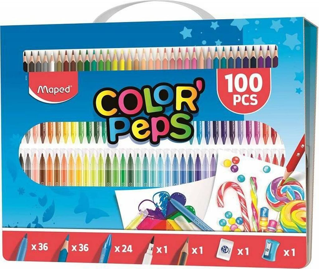 Maped 907003, 5 rok/roky, Plast, Vícebarevný, 100 kusů Obrázek produktu 