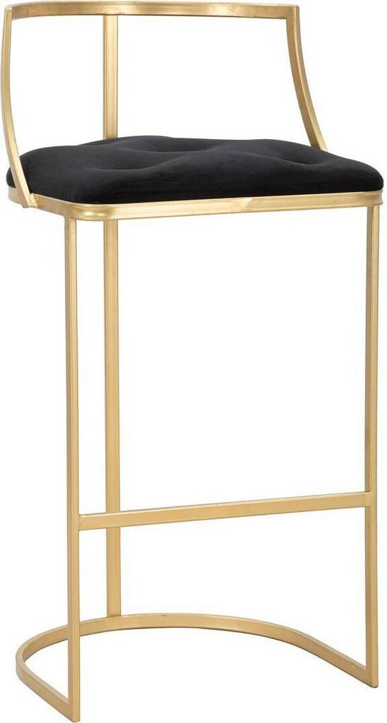 Mauro Ferretti Barhocker Istanbul Ø 45x90 cm gold schwarz