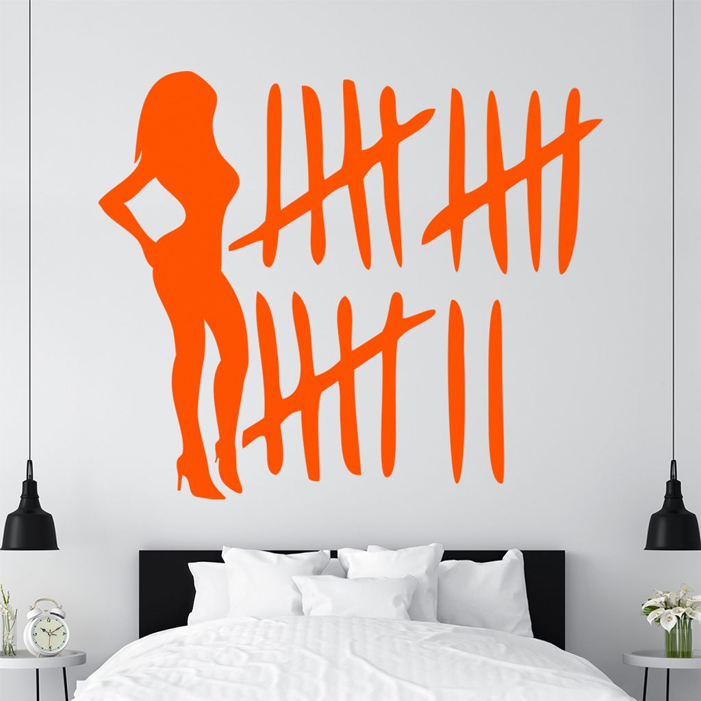 hauptsachebeklebt KIWISTAR Bitch Hunter Counter - Sexy Disko Wandtattoo in 6 Größen - Wandaufkleber Wall Sticker - Dekoration, Küche, Wohnzimmer...