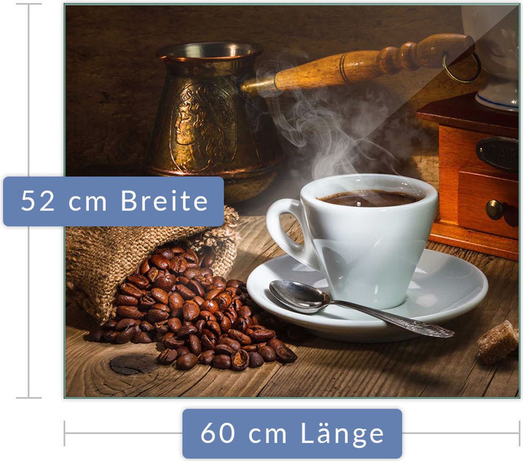 Herdabdeckplatte Abdeckung Glaskeramikkochfeld Abdeckplatte 1-Teilig 60x52 Kaffee Schutz