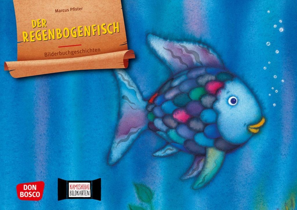 Der Regenbogenfisch, mit schillernden Schuppen. Kamishibai Produktbild 