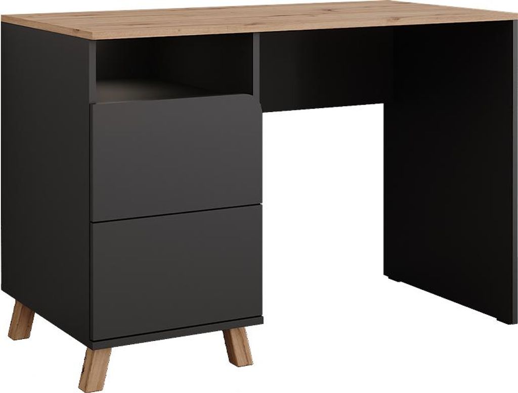 Schminktisch Vicco Karen Anthrazit/Artisan 110 cm mit Produktbild 
