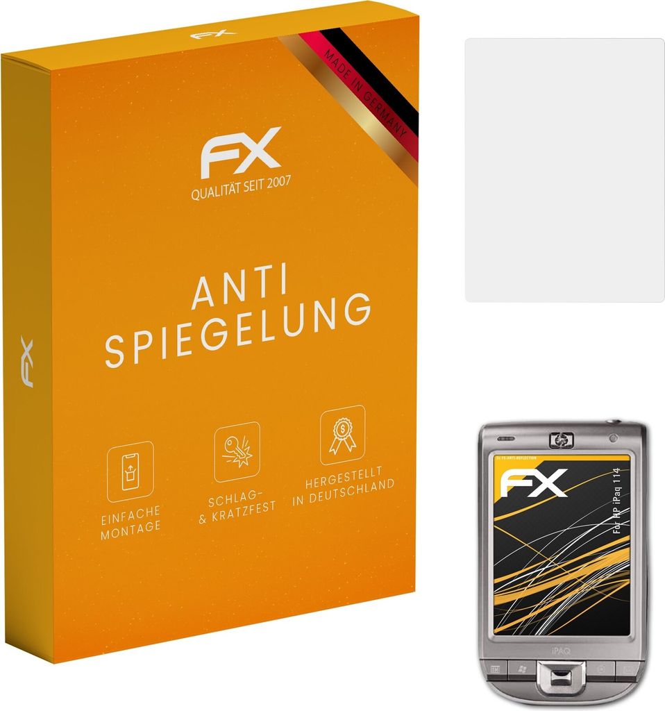 atFoliX FX-Antireflex 3x Schutzfolie kompatibel mit HP iPaq 114 Displayfolie