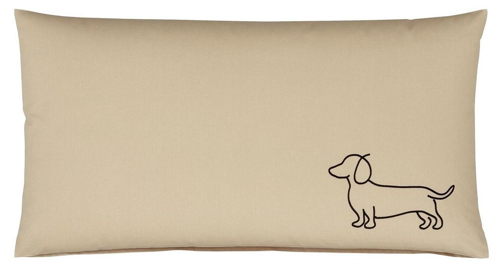 elegante Mako-Satin-Kissenbezug einzeln Companion Farbe Schwarz-Beige Größe 40x80
