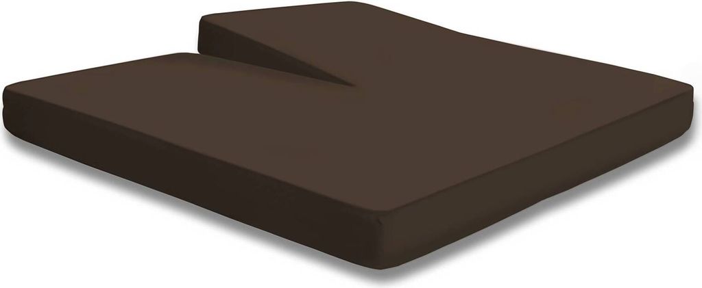 Split Topper Spannbettlaken braun 180x200 - 200x200 cm Produktbild 