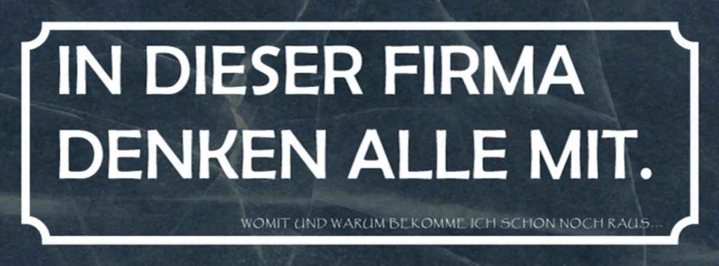 vianmo Holzschild 10x27 cm in dieser Firma denken alle mit Spruch Zitat