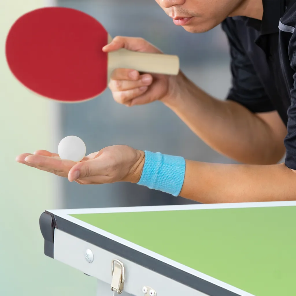 Relaxdays Table de Ping-Pong Verte avec Set de Raquettes et Filet Inclus