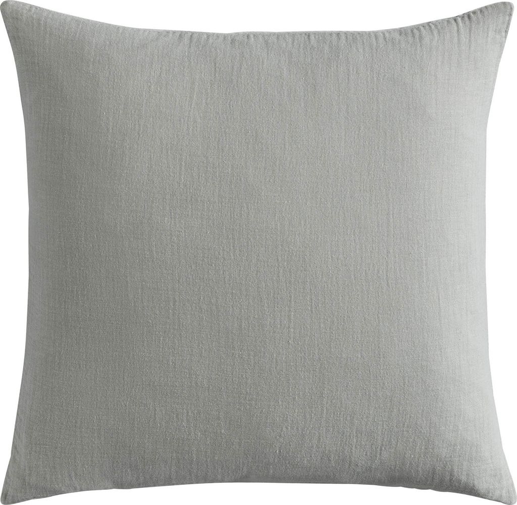 Kissenhülle - Silbergrau - Baumwolle - 45 x 45 cm - mit Knopfleiste