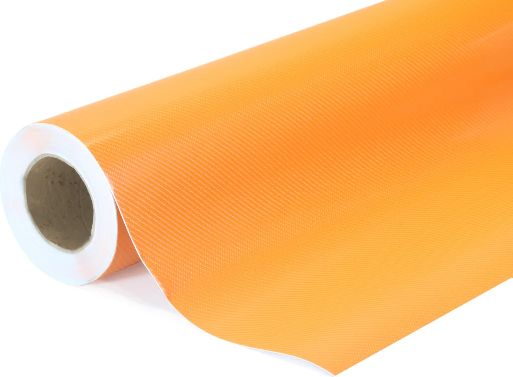 Film Adhésif Orange Exclusive 4D Carbon 152x300cm pour Carrosserie